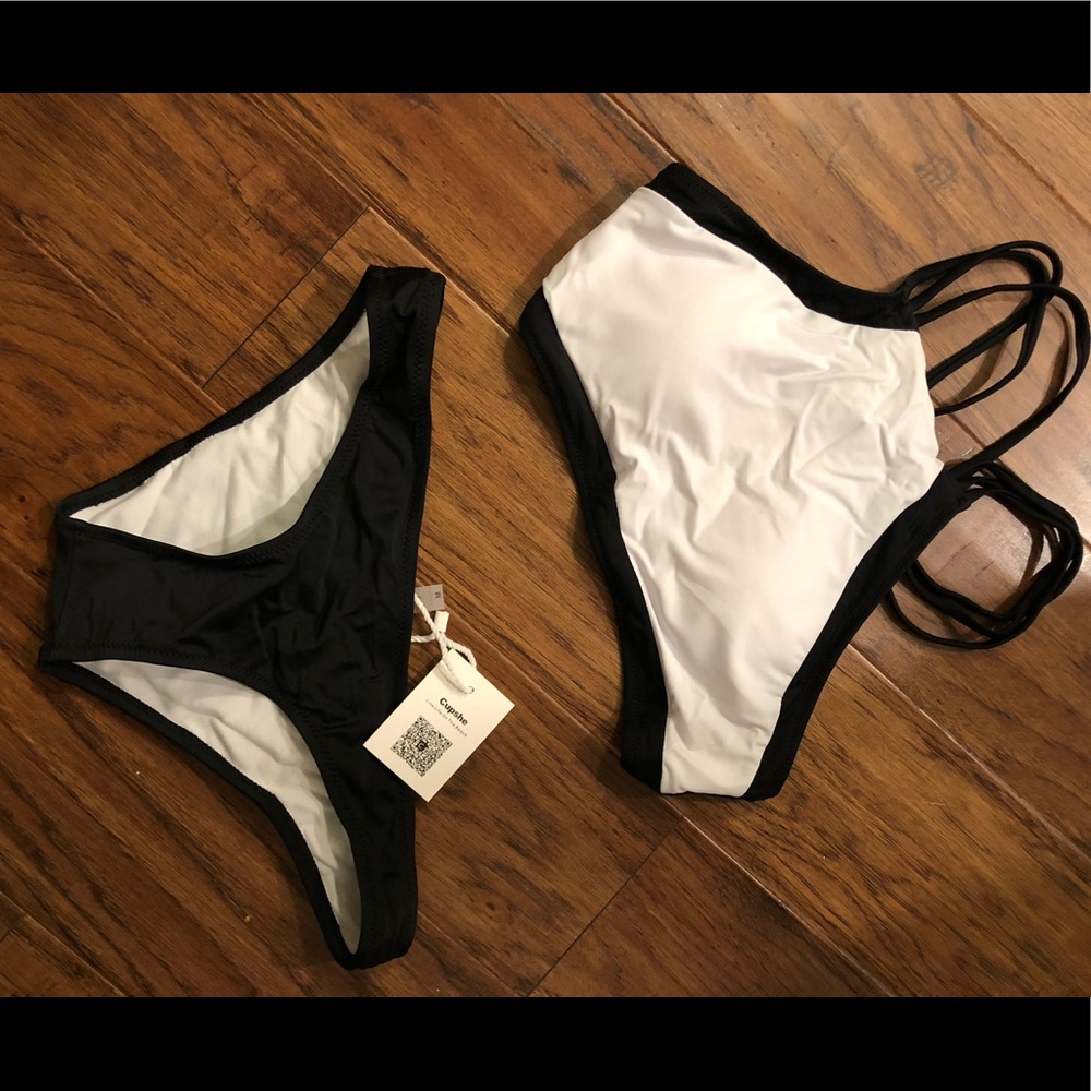 Black and white swim suit